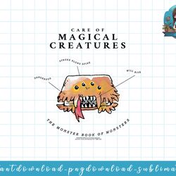harry potter care of magical creatures book png, sublimate, digital download