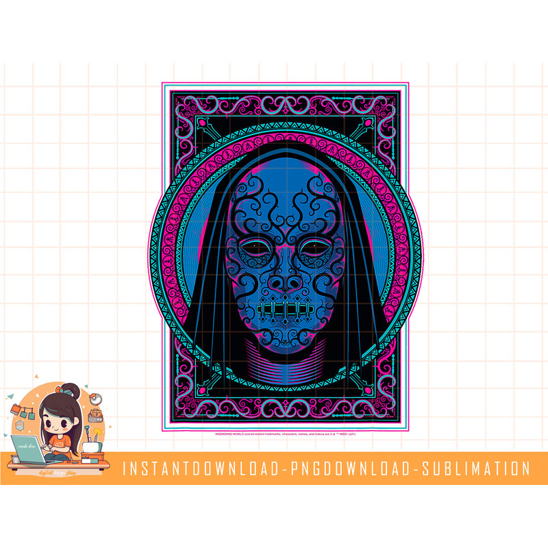 Harry Potter Bellatrix Death Eater Mask png, sublimate, digital download.jpg