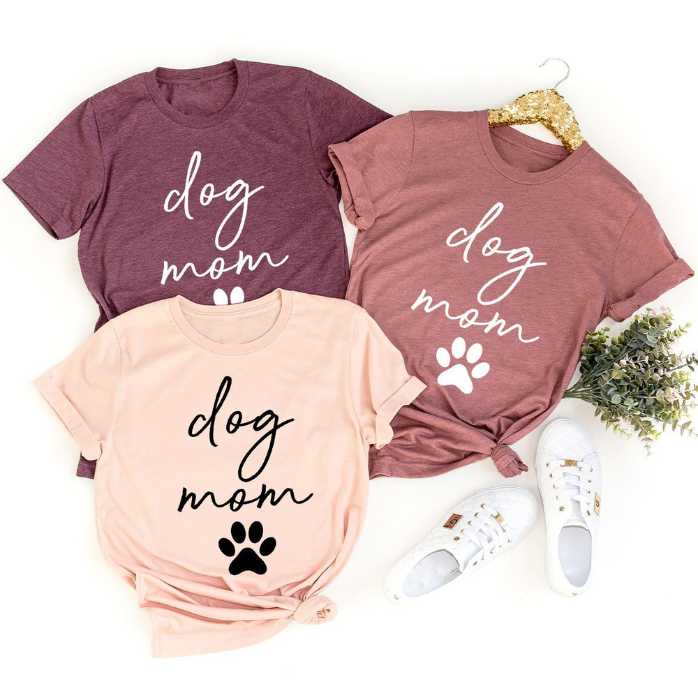 Dog Mom Paw Print Graphic Tees, Cute Paw Shirts for Dog Mom, Dog Paw Shirts for Women, Gifts for Dog Mom, Dog Mom Cotton Crewneck Sweatshirt - 5.jpg