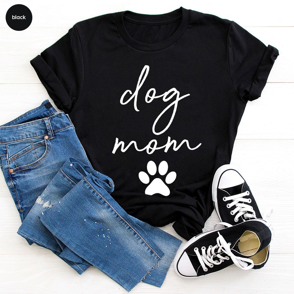 Dog Mom Paw Print Graphic Tees, Cute Paw Shirts for Dog Mom, Dog Paw Shirts for Women, Gifts for Dog Mom, Dog Mom Cotton Crewneck Sweatshirt - 6.jpg