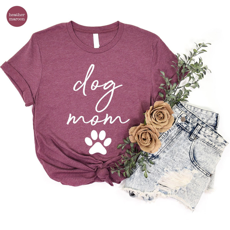 Dog Mom Paw Print Graphic Tees, Cute Paw Shirts for Dog Mom, Dog Paw Shirts for Women, Gifts for Dog Mom, Dog Mom Cotton Crewneck Sweatshirt - 9.jpg