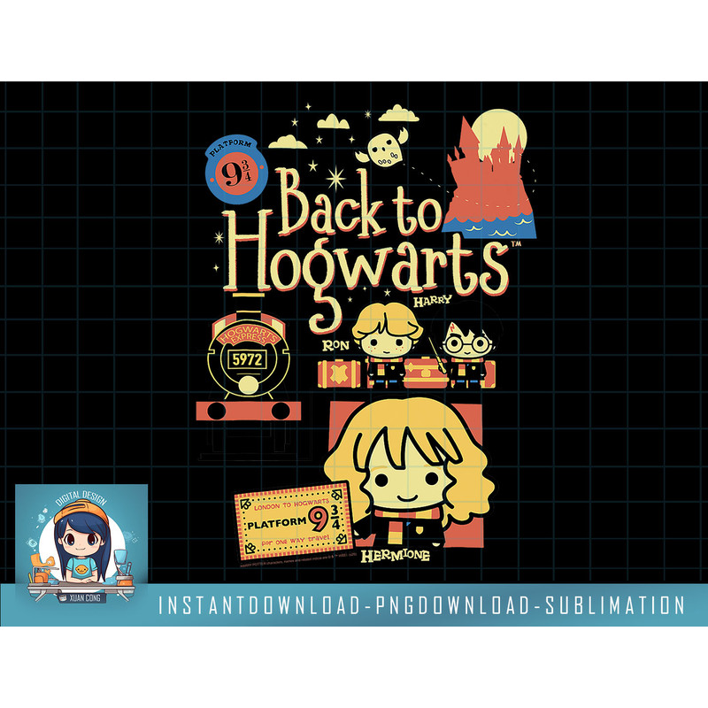 Harry Potter Chibi Back To Hogwarts png, sublimate, digital download.jpg