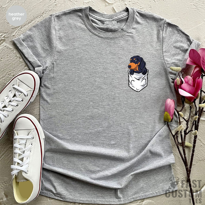 Dog Pocket Shirt, Dog Lover Gift, Cute Dog Kids Shirt, Dog Toddler Shirt, Animal Lover Shirt, Dog Birthday Gift, Women's Dog Shirt - 5.jpg