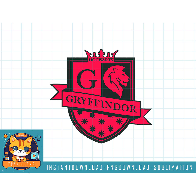 Harry Potter Deathly Hallows 2 Gryffindor Crest Banner png, sublimate, digital download.jpg