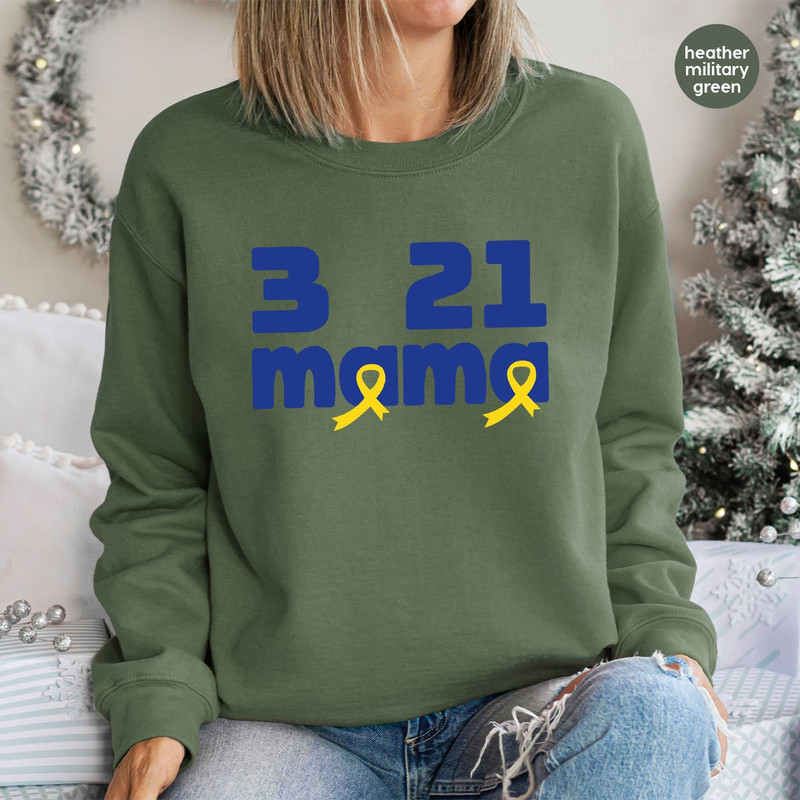 Down Syndrome Mom Crewneck Sweatshirt, 3 21 Hoodies and Sweaters, Trisomy Long Sleeve Shirt, Down Syndrome Awareness, Down Syndrome Mom Gift - 3.jpg
