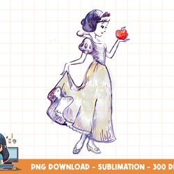 disney snow white apple sketch png, sublimation, digital print