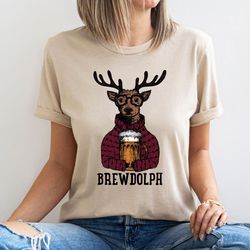 drinking brewdolph christmas party tshirts for family, christmas brewdolph reindeer unisex shirts for xmas gifts, winter