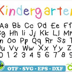 Game Kindergarten font OTF, Kindergarten font Svg, Baby Font svg, Kids font svg, School font svg, Cricut fonts