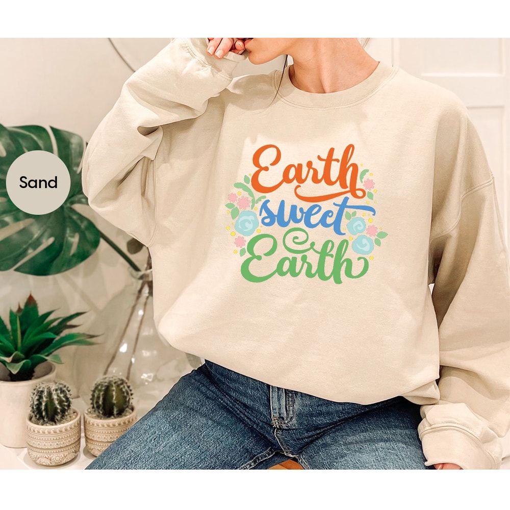 Earth Day Long Sleeve Shirt, Environmental Crewneck Sweatshirt, Earth Day Gift, Planet Hoodies and Sweaters, Climate Change Awareness - 4.jpg