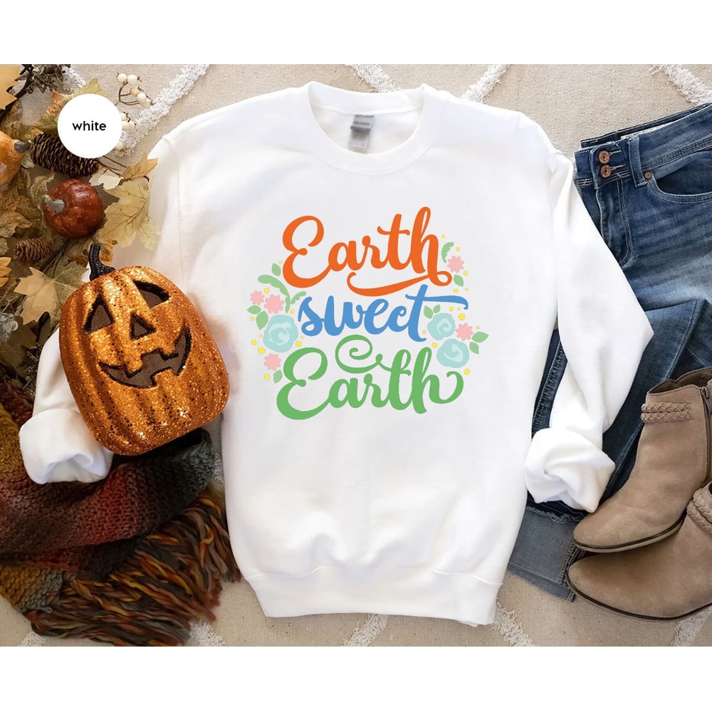 Earth Day Long Sleeve Shirt, Environmental Crewneck Sweatshirt, Earth Day Gift, Planet Hoodies and Sweaters, Climate Change Awareness - 6.jpg