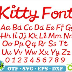 hello kitty font ttf, hello kitty font svg, kitty font svg cricut, kitty letters svg, children font svg, kids fonts