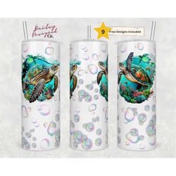 sea turtles 20 oz skinny tumbler sublimation design digital download png instant digital only, ocean tumbler, beachy tum
