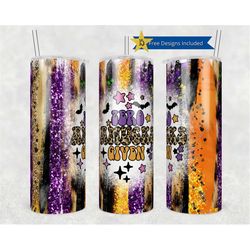 halloween glitter brushstrokes 20 oz skinny tumbler sublimation design, straight template, halloween design, cute creepy
