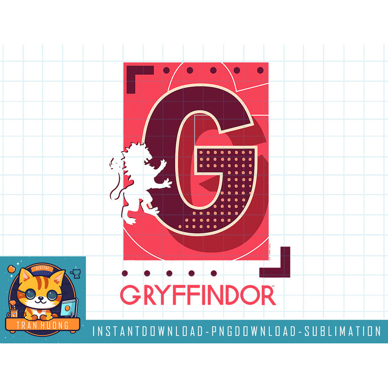 Harry Potter Deathly Hallows 2 Gryffindor Lion Poster png, sublimate, digital download.jpg