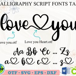 love you font with hearts | cursive font, valentines day font, script font, valentine font, cute font love font