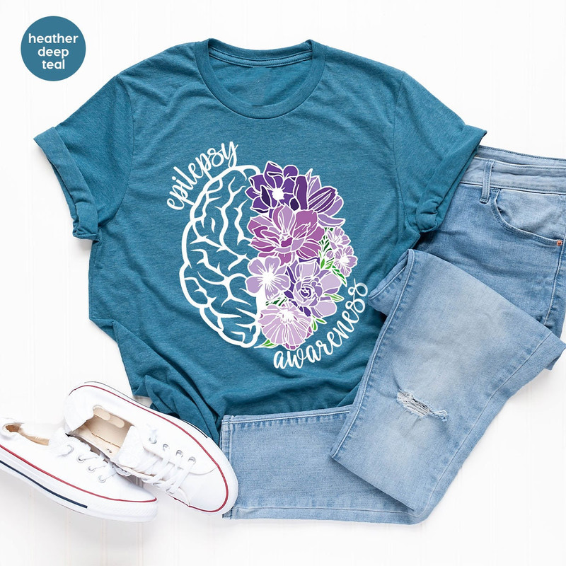 Epilepsy Awareness Crewneck Sweatshirt, Neurodiversity T-Shirt, Epilepsy Gift, Motivational Tee, Epilepsy Mom Shirt, Purple Ribbon Tee - 3.jpg