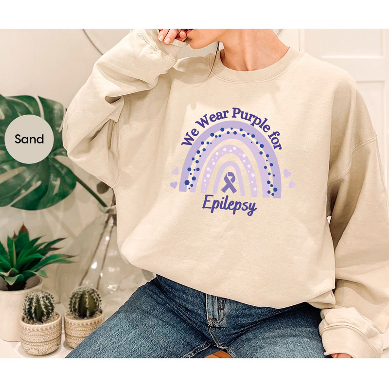 Epilepsy Shirt, Epilepsy Awareness TShirt, Epilepsy Mom Sweatshirt, Epilepsy Gift, We Wear Purple for Epilepsy, Epilepsy Support T-Shirt - 7.jpg