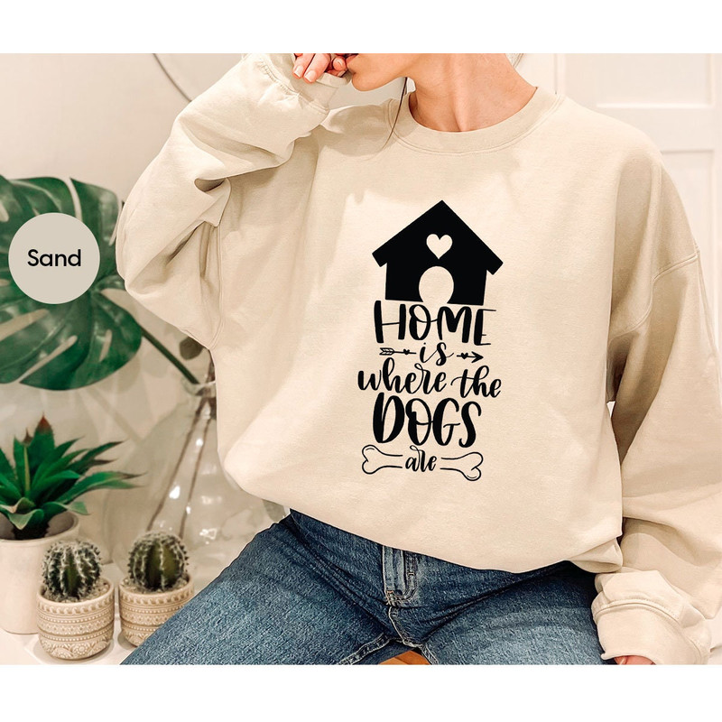 Family Dogs Tshirt, Dog Mom Shirt, Dog Love Tshirts, Gifts for Dog Dad, Home is Where the Dogs Are Shirts, Cute Dog House Graphic Tees - 7.jpg