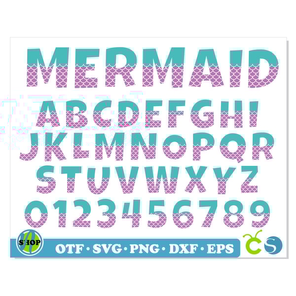 Mermaid Font SVG Cricut, Mermaid Font otf, Mermaid letters s | Inspire ...