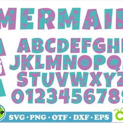 mermaid font svg cricut layered, mermaid font otf, mermaid letters svg, mermaid svg, mermaid shirt svg, mermaid birthday