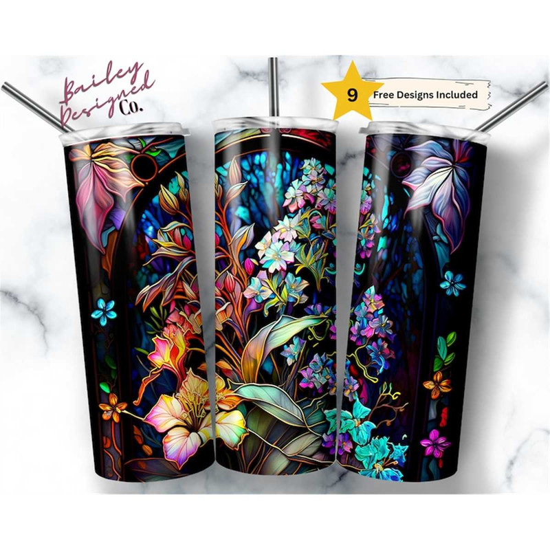 MR-1462023222014-stained-glass-wildflowers-20-oz-skinny-tumbler-sublimation-image-1.jpg
