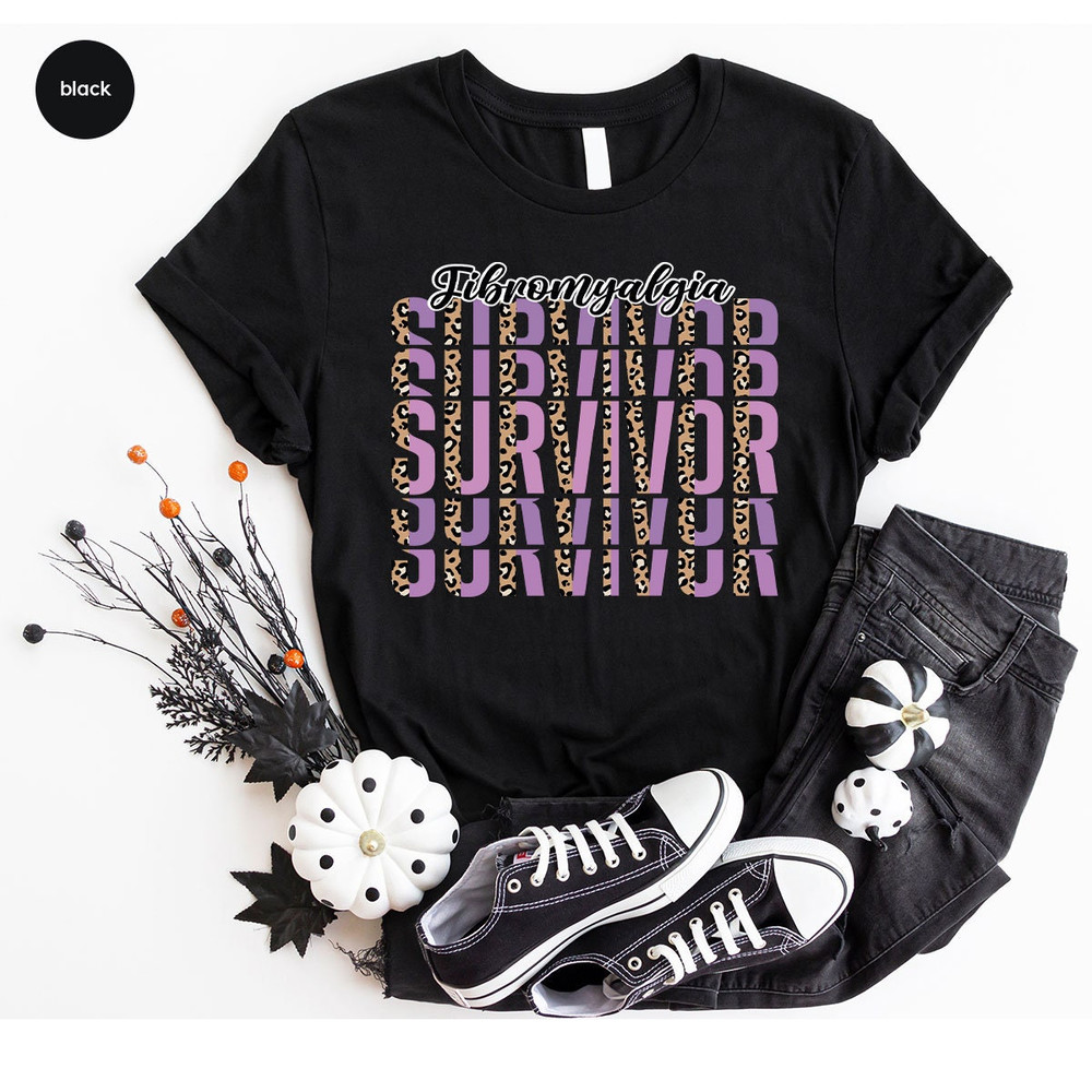 Fibromyalgia Survivor T-Shirt, Awareness Shirt, Fibromyalgia Support Shirt, Fibromyalgia Gifts, Fibromyalgia Warrior Tee, Chronic Pain Shirt - 2.jpg