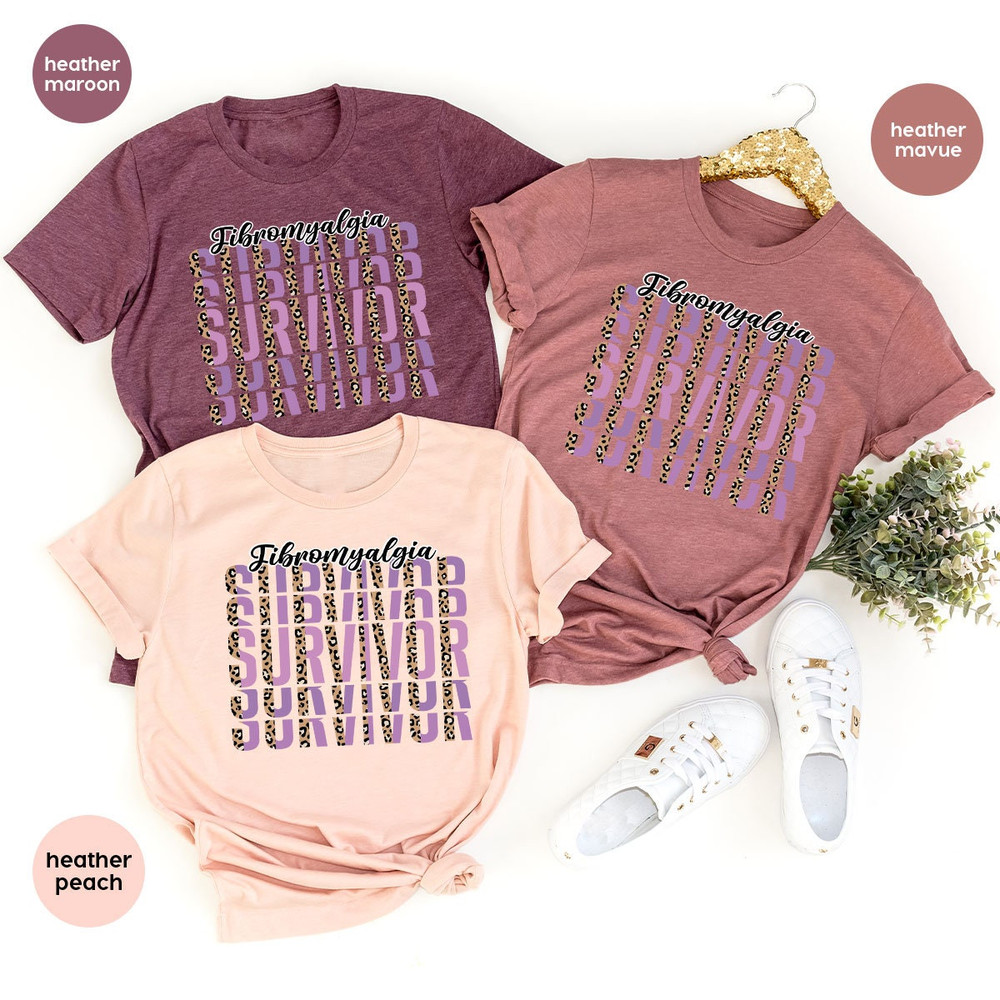 Fibromyalgia Survivor T-Shirt, Awareness Shirt, Fibromyalgia Support Shirt, Fibromyalgia Gifts, Fibromyalgia Warrior Tee, Chronic Pain Shirt - 5.jpg