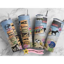 north dakota  20oz skinny tumbler png sublimation design, print straight png file digital download, travel design, state