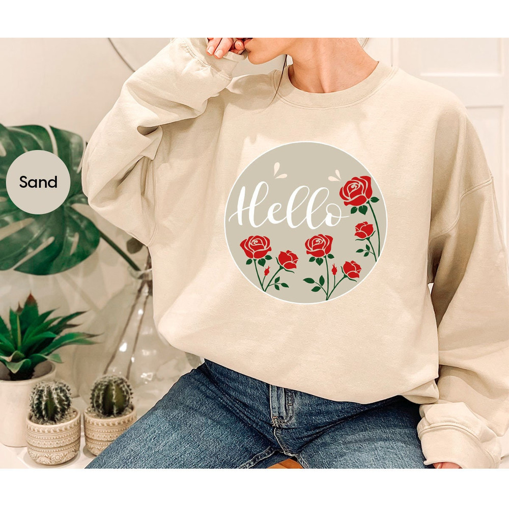 Floral Easter Shirts, Easter Crewneck Sweatshirt, Mom T Shirt, Easter Gifts, Gift for Women, Cute Shirts for Women, Floral Womens Clothing - 7.jpg