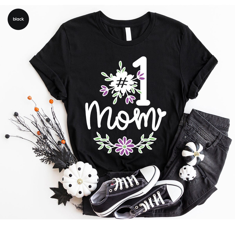 Floral Mothers Day Shirt, Mothers Day Gift, Gift for Mother, Cute Mama Vneck T-Shirt, Cute Graphic Tees, New Mom Gifts, Best Mom T Shirt - 6.jpg
