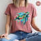 Floral Turtle Shirt, Sea Turtle Graphic Tees, Sea Animals Gifts, Trendy Oceans Clothing, Save the Turtles VNeck Shirt, Cute Gifts for Kids - 2.jpg