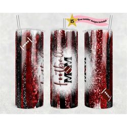 20oz skinny tumbler black red football leopard designs template straight png file download football mom sport tumbler de