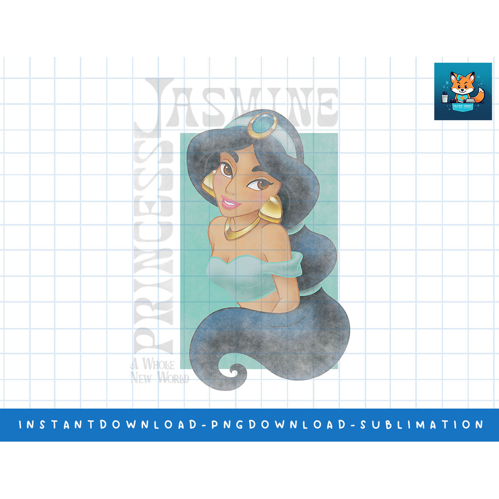 Disney Aladdin Princess Jasmine Classic Color Portrait png, sublimate, digital print.jpg