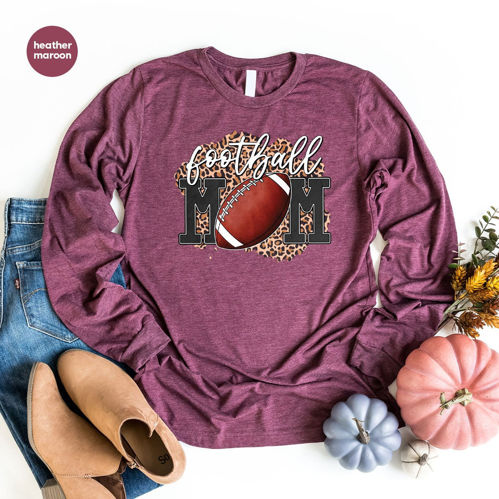 Football Mom Crewneck Sweatshirt, Leopard Print Football Graphic Hoodies for Sports Mom, Football Gifts for Mom, Football Mom Birthday Gift - 7.jpg
