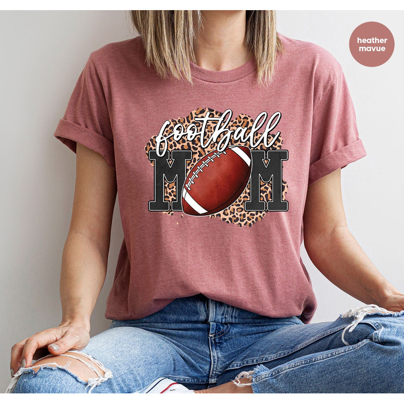 Football Mom Crewneck Sweatshirt, Leopard Print Football Graphic Tees for Sports Mom, Football Gifts for Mom, Football Mom Birthday Gift - 2.jpg