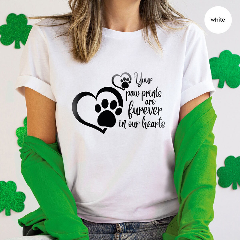 Forever In Our Hearts Shirt, Pet Memorial Tshirt, Bereavement Outfit, Dog Memorial Gifts, Dog Loss Tees, Cat Mom VNeck Shirt, Rest In Peace - 6.jpg
