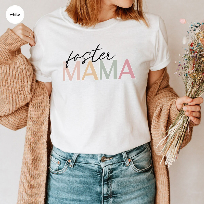 Foster Mama Graphic Tees, Mothers Day Gift, Foster Mom Gifts, Foster Care Outfit, Foster Mom Appreciation Gift, Adoption Vneck Tshirts - 1.jpg