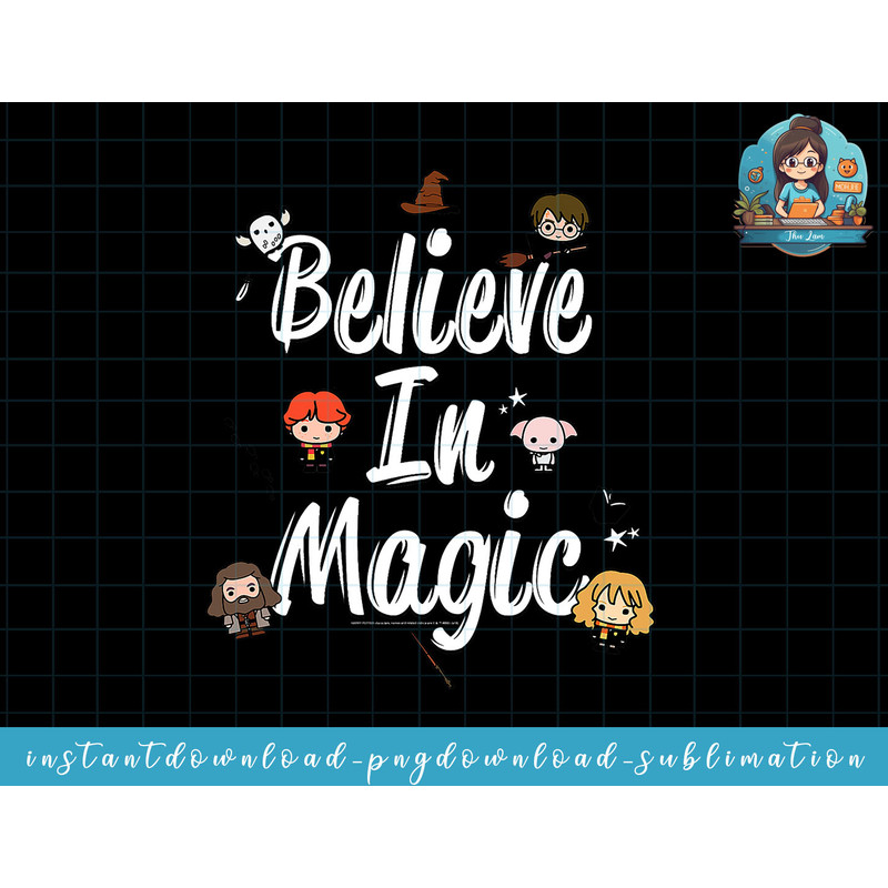 Harry Potter Chibi Believe In Magic png, sublimate, digital download.jpg