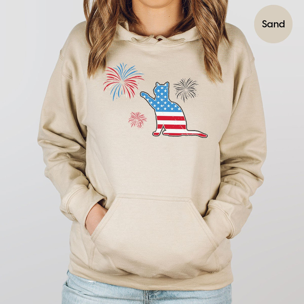Funny American Cat Sweatshirt, Cat Lover, Patriotic Long Sleeve, Independence Day Hoodie, Cat Owner, US Flag Sweatshirt, Celebration - 7.jpg