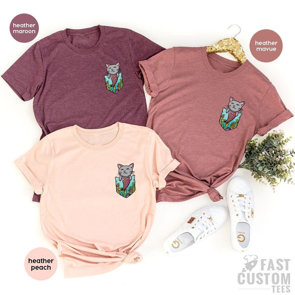 Funny Cat Pocket Shirt, Cat Mom T Shirt, Cute Cat TShirt, Gift For Cat Lover, Cat Owner Tee, Cat Mama T-Shirt, Fur Mama Tee - 1.jpg