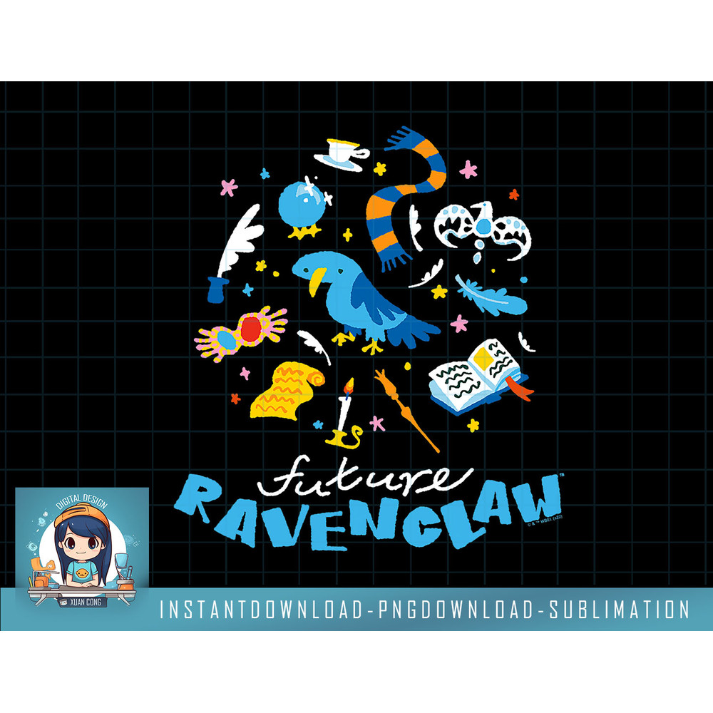 Harry Potter Deathly Hallows 2 Future Ravenclaw Doodle png, sublimate, digital download.jpg