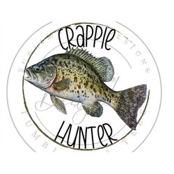 crappie hunter png, crappie fishing digital download, fish sublimation png, crappie fish sublimation png