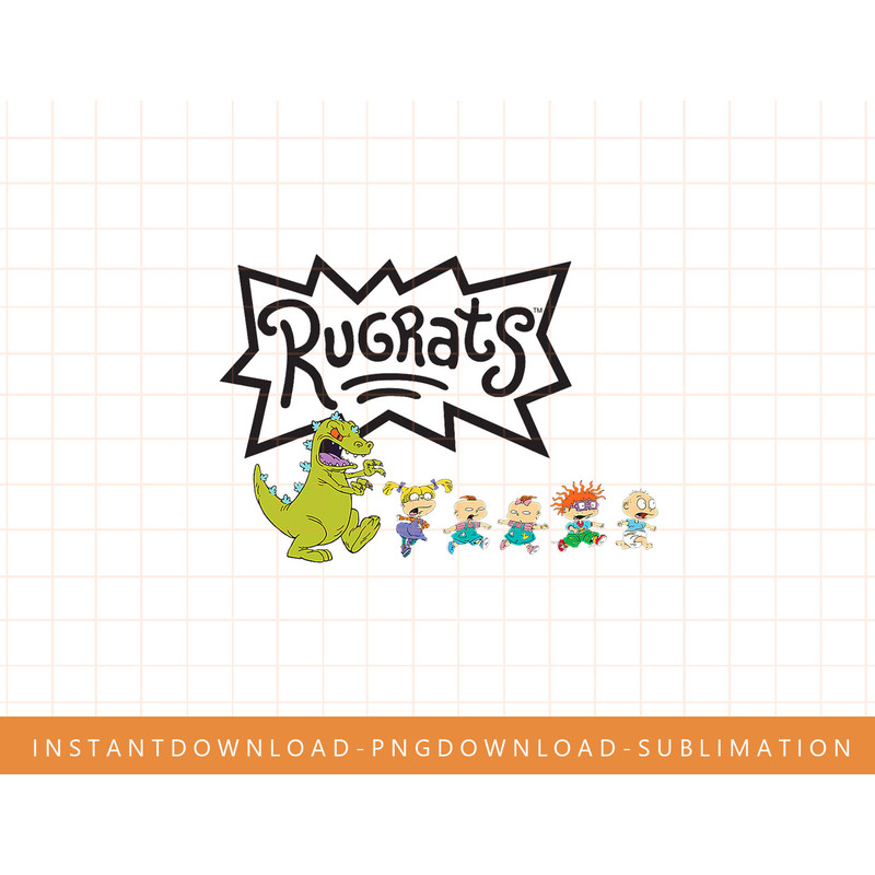 Rugrats Characters Running Away From Reptar png, sublimate, digital print.jpg