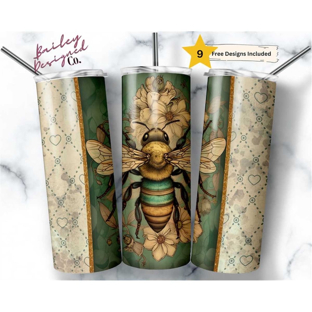 MR-1462023233548-vintage-bee-20-oz-skinny-tumbler-sublimation-design-digital-image-1.jpg