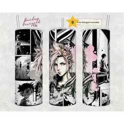 anime 20 oz skinny tumbler sublimation design digital download png instant digital only, japanese manga tumbler