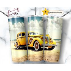 1930s vintage car 20 oz skinny tumbler sublimation design digital download png instant digital only, retro car tumbler