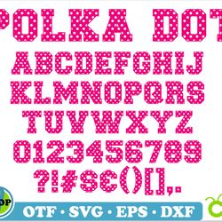 polka dot font ttf, polka dot font svg cricut, sport varsity college font, polka dot letters svg, pink font svg
