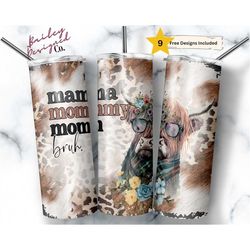 mama mommy mom bruh 20 oz skinny tumbler sublimation design digital download png instant digital only, funny mom tumbler