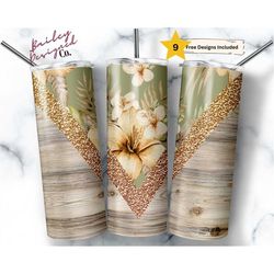 retro boho 20oz sublimation tumbler designs, floral v split 9.2 x 8.3 straight skinny tumbler wrap png, boho tumbler wra