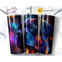 alcohol ink cane corso dog 20 oz skinny tumbler sublimation design digital download png instant digital only, dog lover